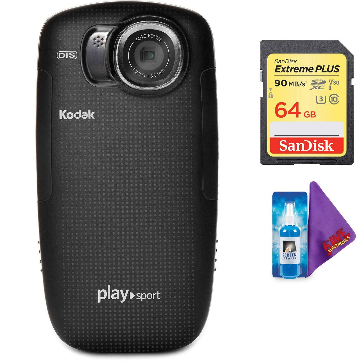 Black Video Camera with Pro Memory Card C8404
