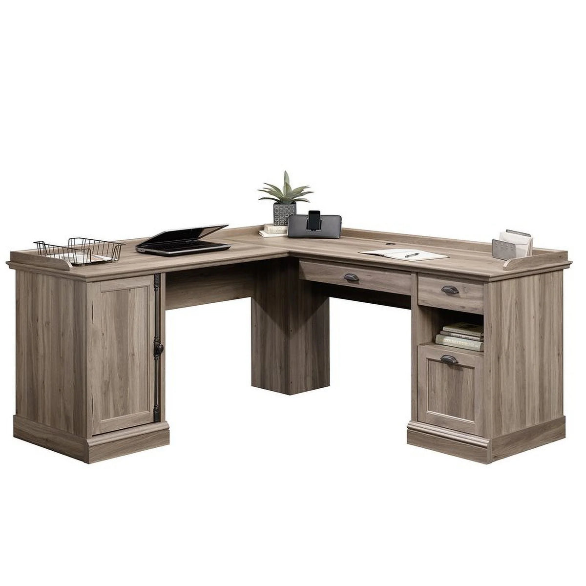 L-Desk, Salt Oak Finish W721776