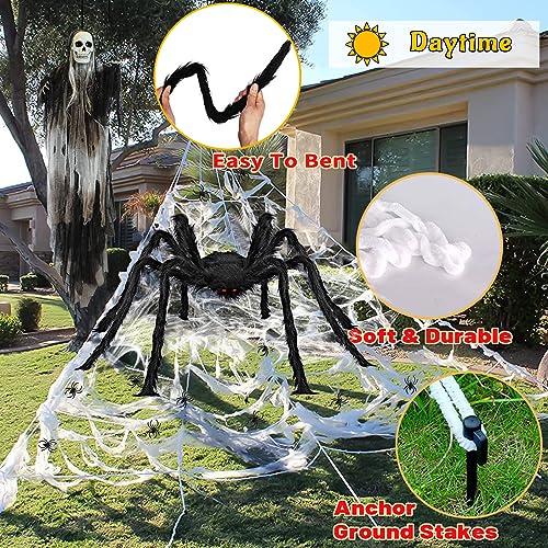 16.4Ft 220 LED Lighted Spider Web Lights with 8 Modes Waterproof Timer R405