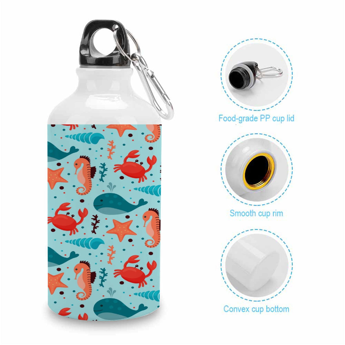 400ml Sport Aluminum Water Bottle with Twist Cap D9410