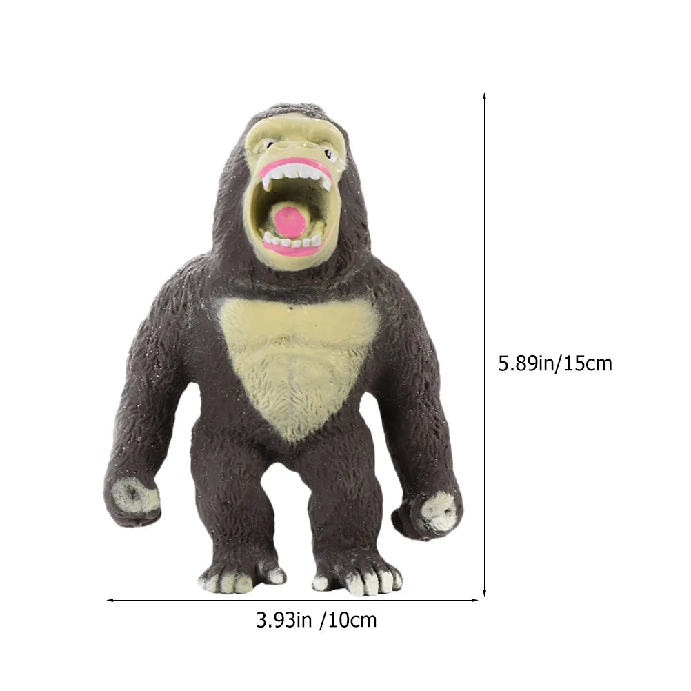 3 PCS Stretchy Toy Animal Gorilla Stress Elastic U6841