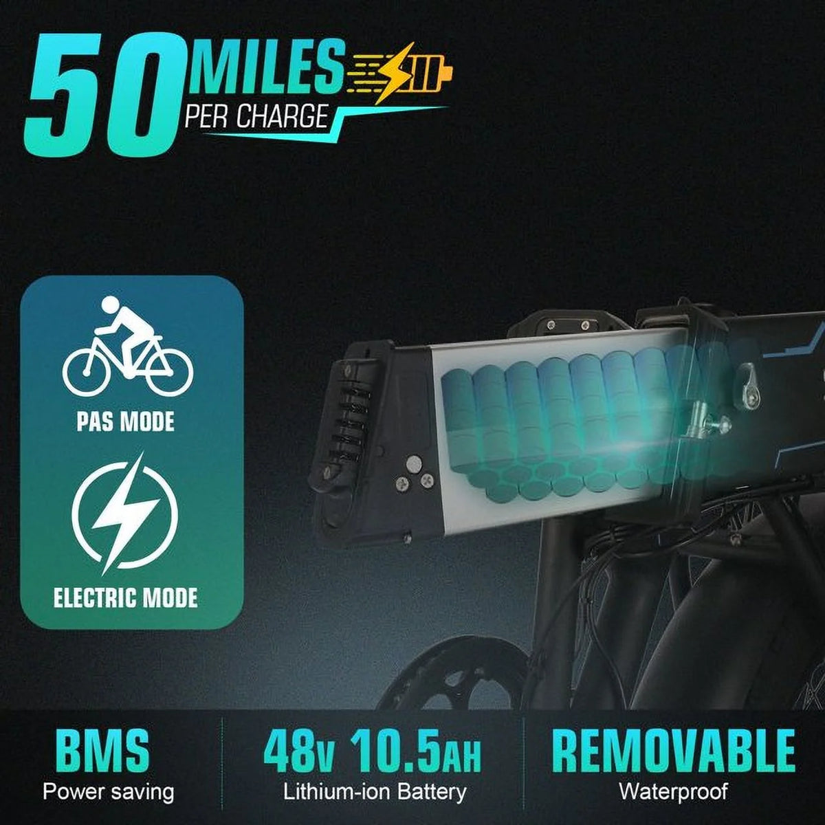 Foldable 20" x 4.0 Fat Tire Electric Bike with 500W Motor T9435