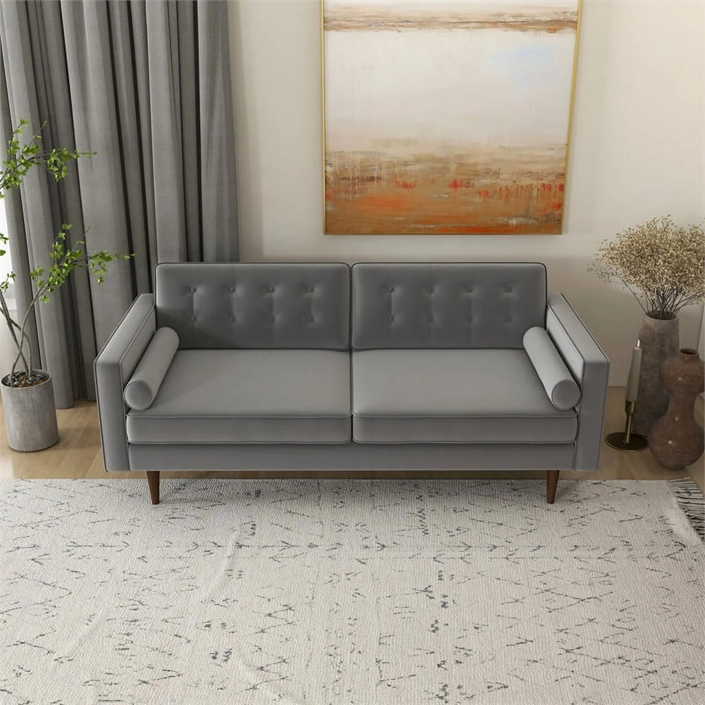 Gray Velvet Living Room Couch D593718