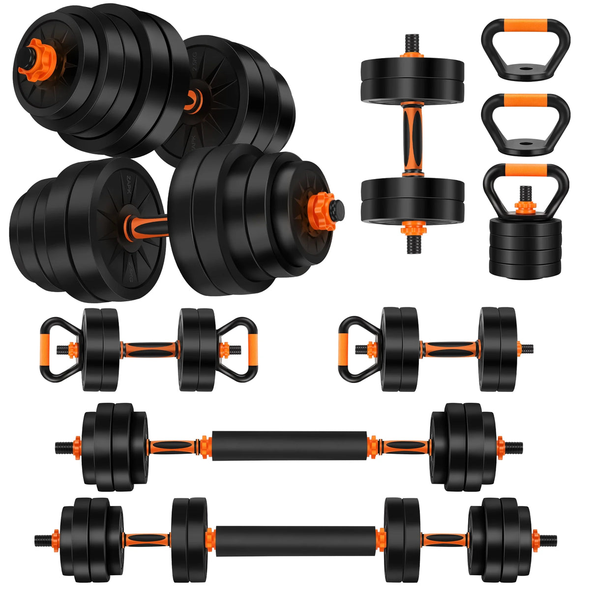 66 Lbs Adjustable Dumbbell Set 4 in 1 Weight Set T3043