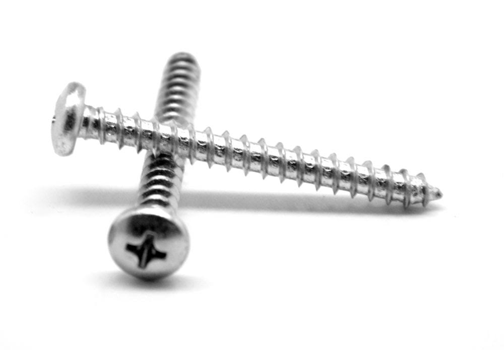 #8-18 x 4 Sheet Metal Screw Phillips Pan Head Type AB Low Carbon Steel Zinc Plated V702629