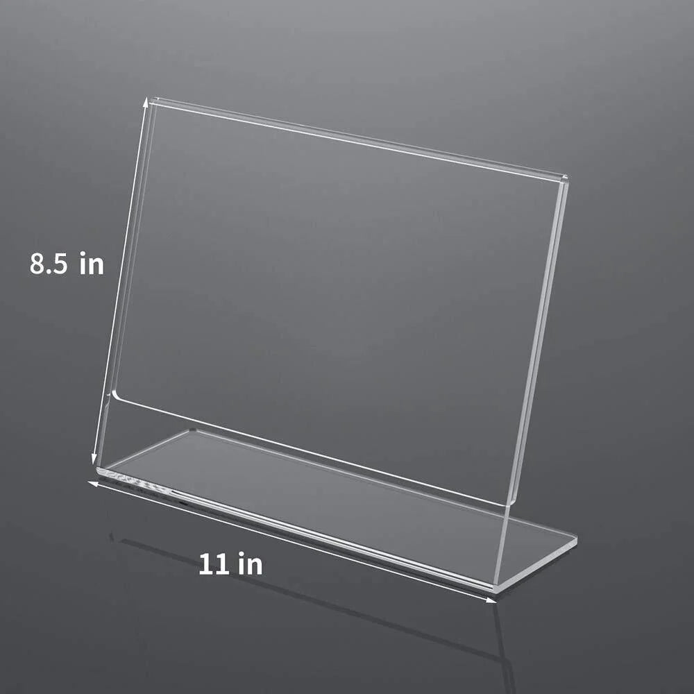 Acrylic Sign Holder 8.5*11 Inches 6 Pack Clear Plastic Frames O596903