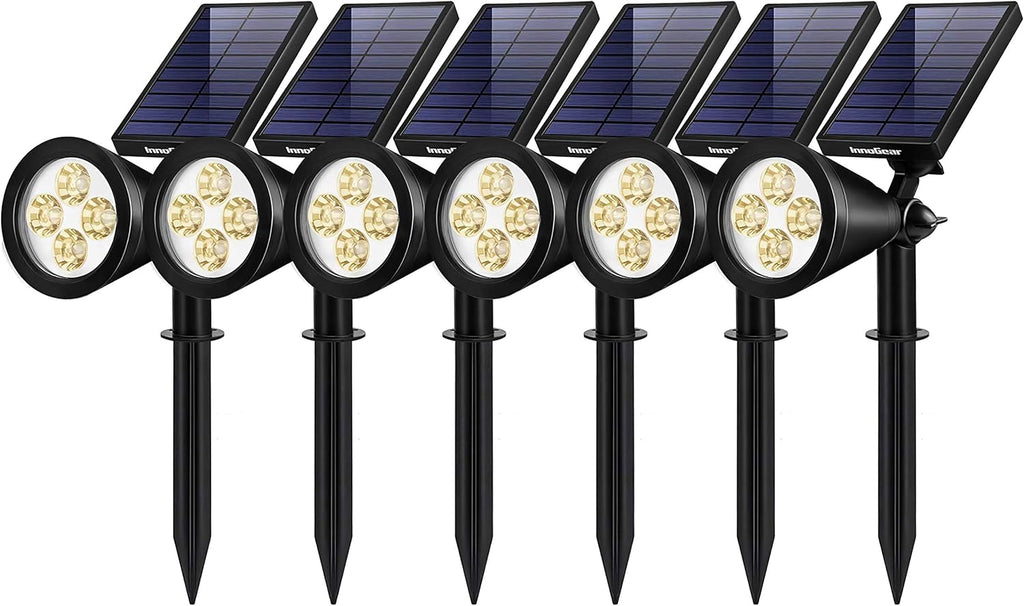 Pack of 6 Warm Waterproof Solar Powered Landscape Spotlights X367