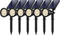 Pack of 6 Warm Waterproof Solar Powered Landscape Spotlights X367
