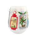 Hand Painted Stemless Wine Glass J833