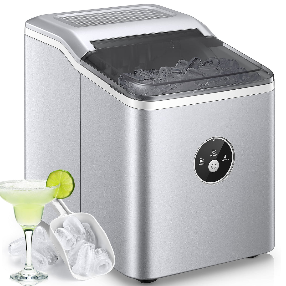 Countertop Ice Maker 28 lbs 9 Bullet Ice Silver S94130