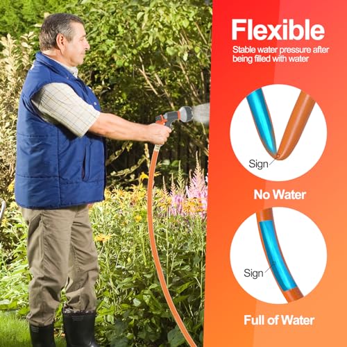 50 ft Heavy Duty Flexible Lightweight Kink-less Hybrid Rubber Garden Hose P427850