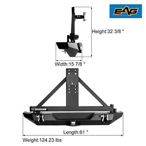 Rear Bumper with Tire Carrier for Jeep Wrangler CJ D529891