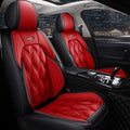 Black-red Faux Leather Car Seat Covers F330