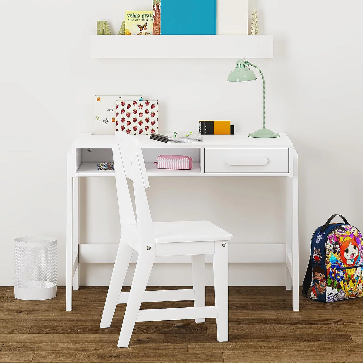 Kids Desk and Chair Set with Drawers B6450