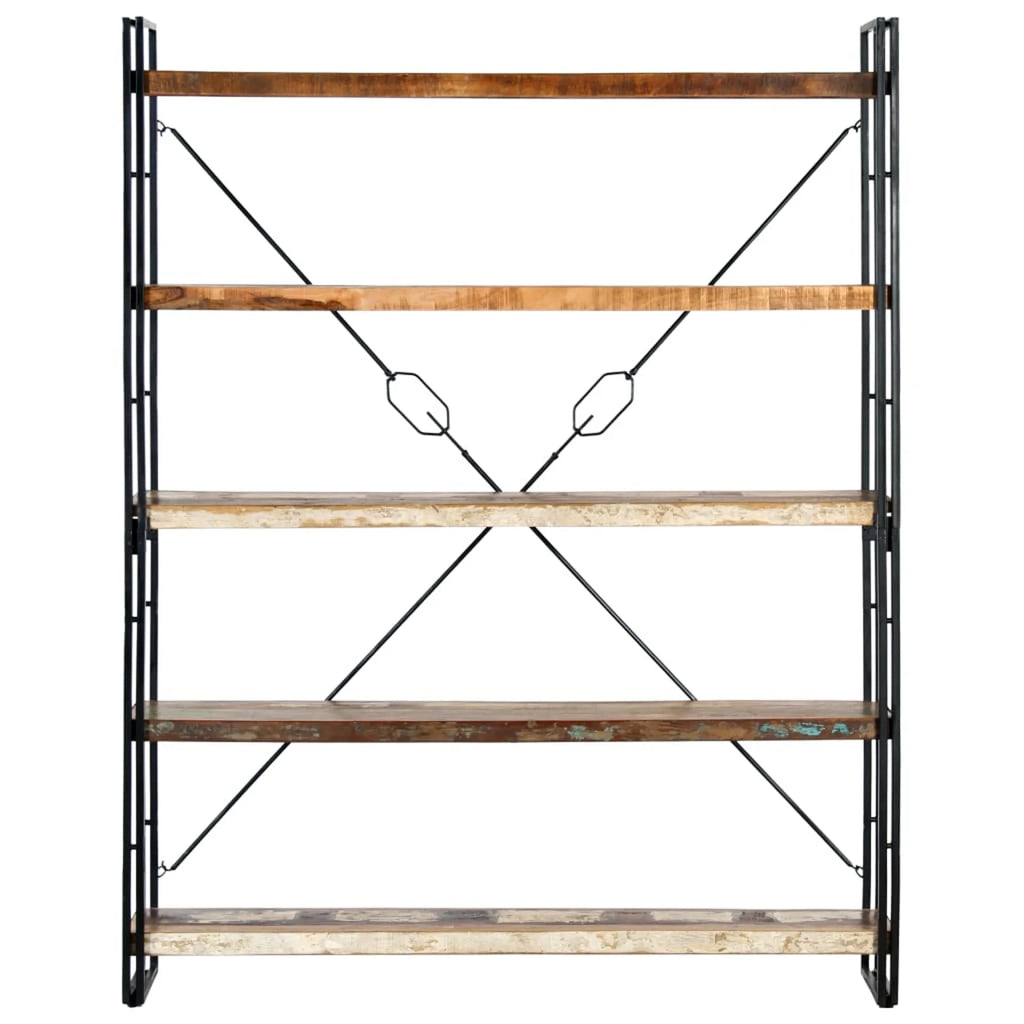 5-Tier Solid Reclaimed Wood Bookcase D416