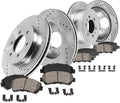 6 Lug Rotors + Ceramic Brake Pads + Clips Y37347