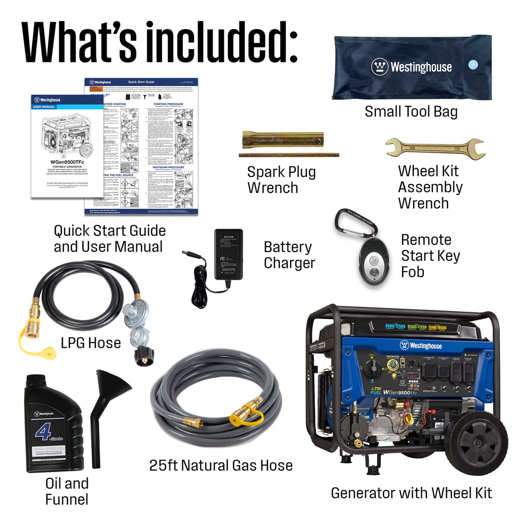12,500 Peak Watt Dual Fuel Portable Generator L950296
