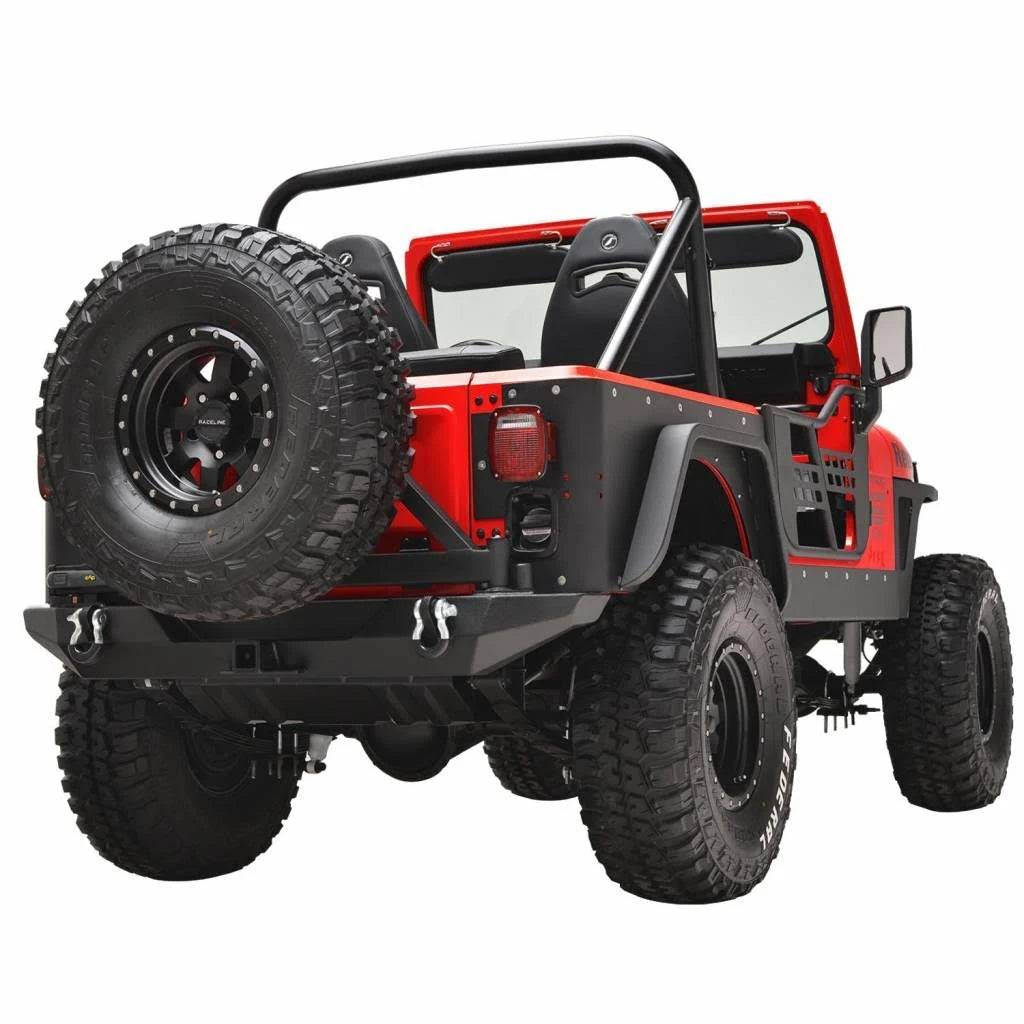 Rear Bumper with Tire Carrier for Jeep Wrangler CJ D529891