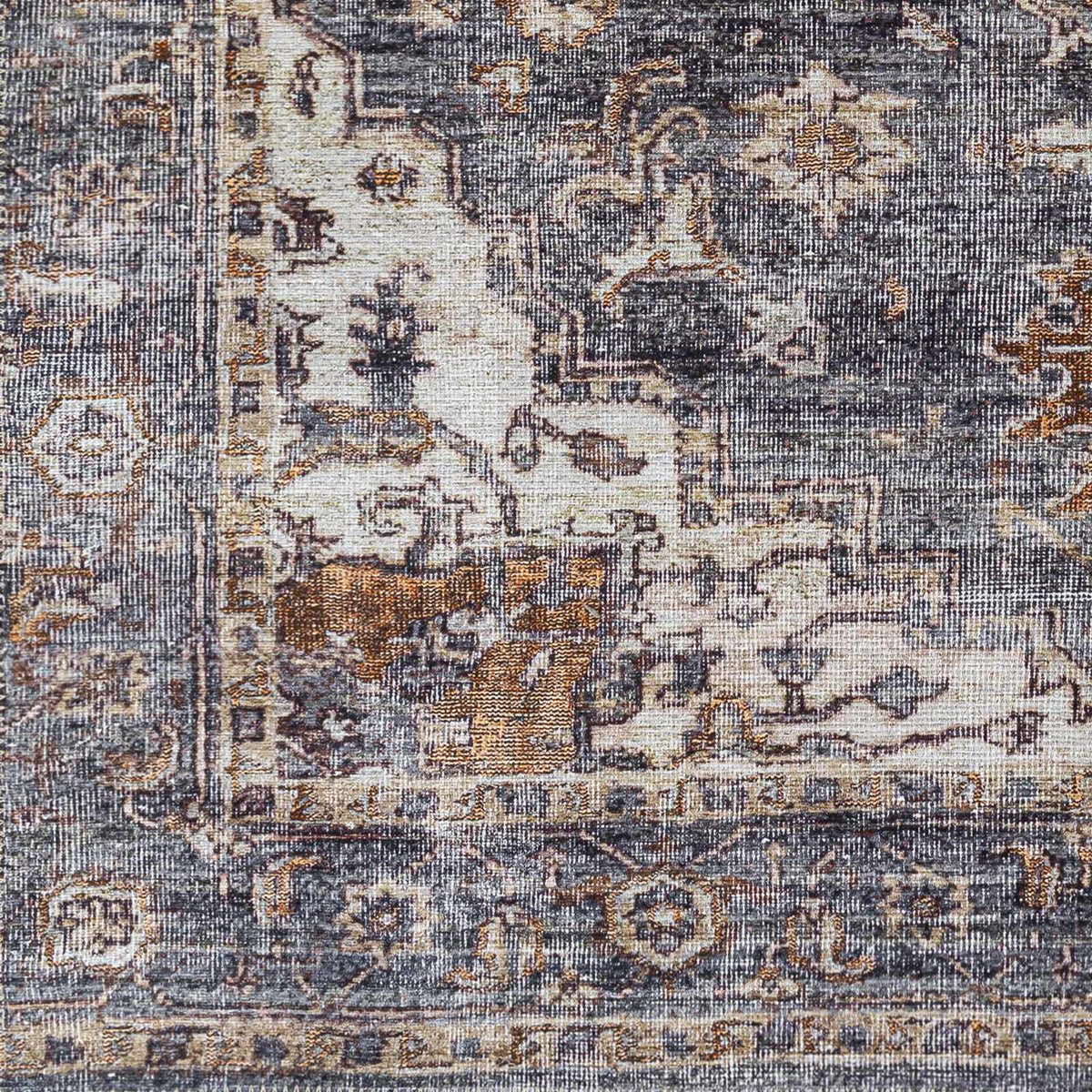 Machine Washable Area Rug Beige Brown Gray 8'10" x 12' W49508