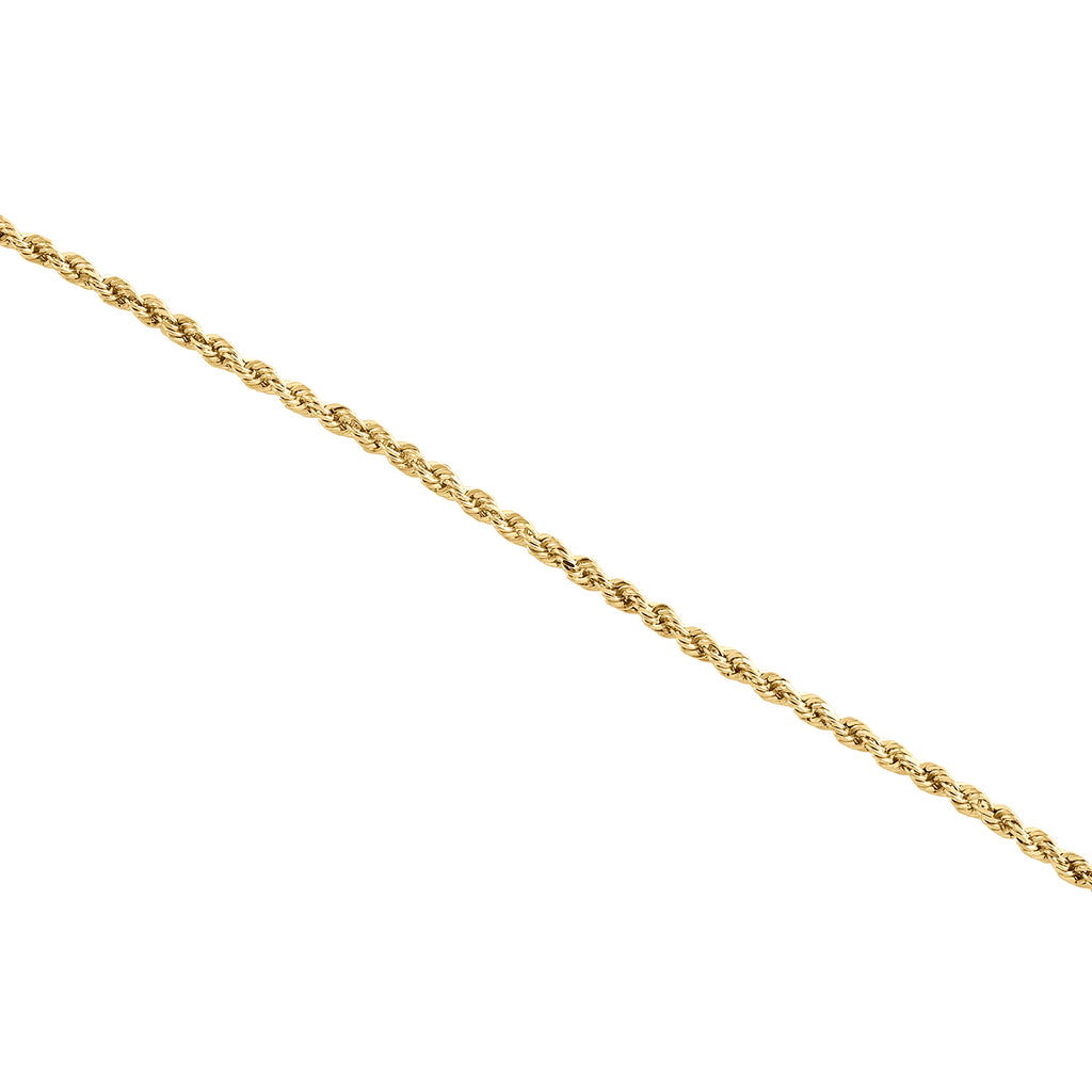 10K Yellow Gold Diamond Cut Rope Chain Necklace 16 Inches B648