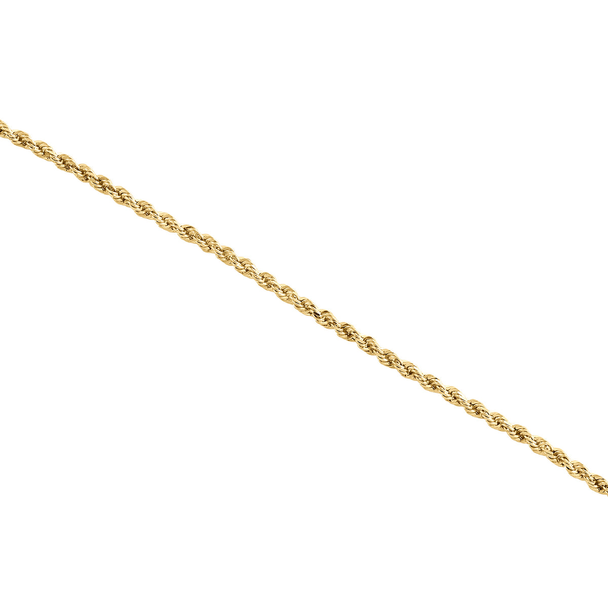 10K Yellow Gold Diamond Cut Rope Chain Necklace 16 Inches B648