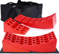 2 Packs Camper Leveler, RV Leveling Ramp Chock Kit, Two Curved Levelers, Two Chocks, Two Rubber Grip Mats, 35,000 lbs G863