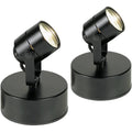 Black Mini Accent LED Uplight Set of 2 L7016