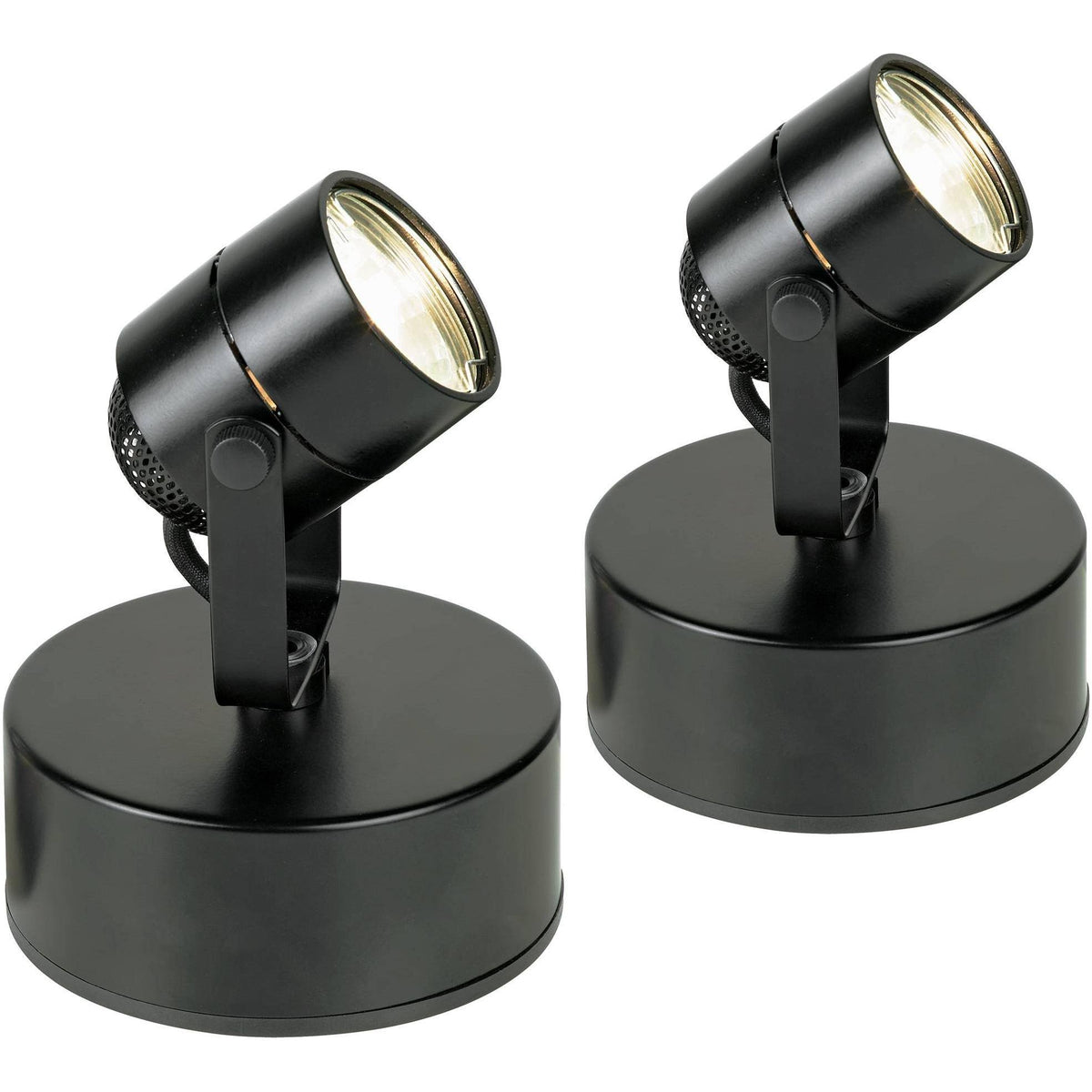 Black Mini Accent LED Uplight Set of 2 L7016