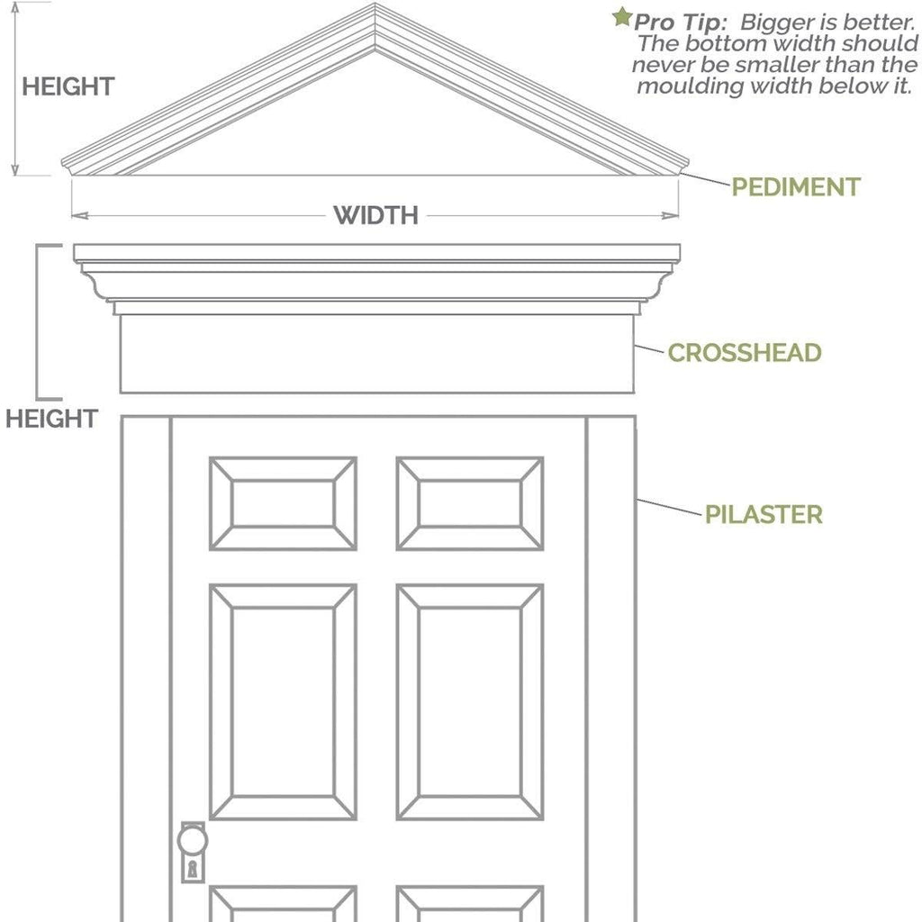 4x22W x 102x22H x 2x22P Two Equal Flat Panel PVC Pilaster with Standard Capital & Base (Pair) Q466