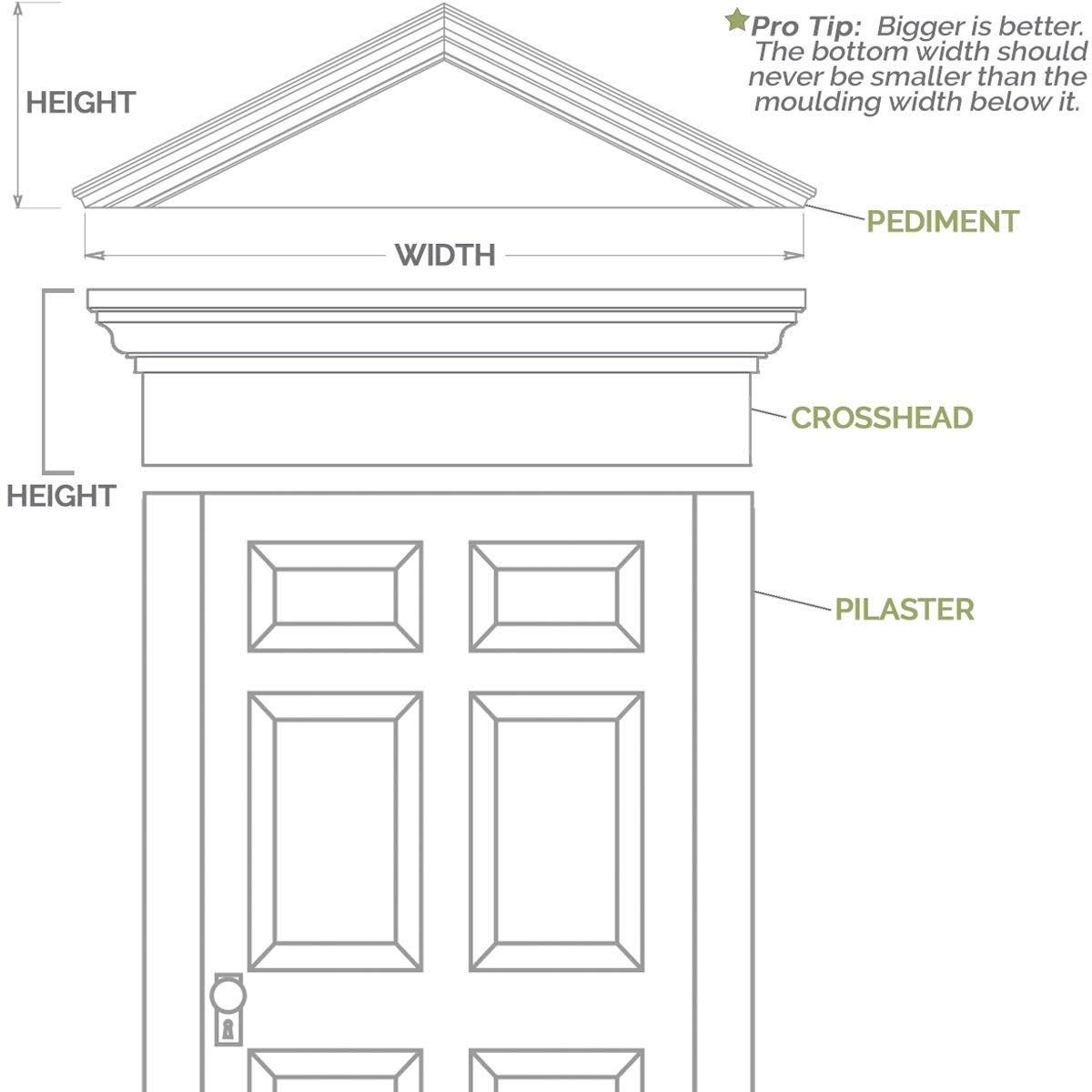 4x22W x 102x22H x 2x22P Two Equal Flat Panel PVC Pilaster with Standard Capital & Base (Pair) Q466