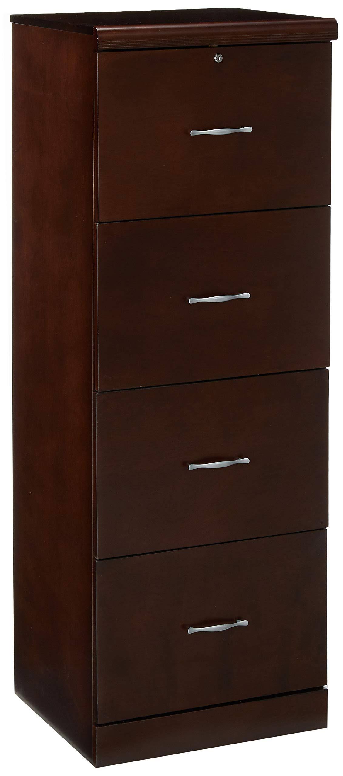 4-Drawer Espresso Vertical File X5139
