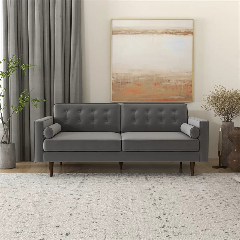 Gray Velvet Living Room Couch D593718