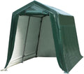 7 Ft x 12 Ft Outdoor Carport Shelter with Metal Frame and Waterproof Cover N1892