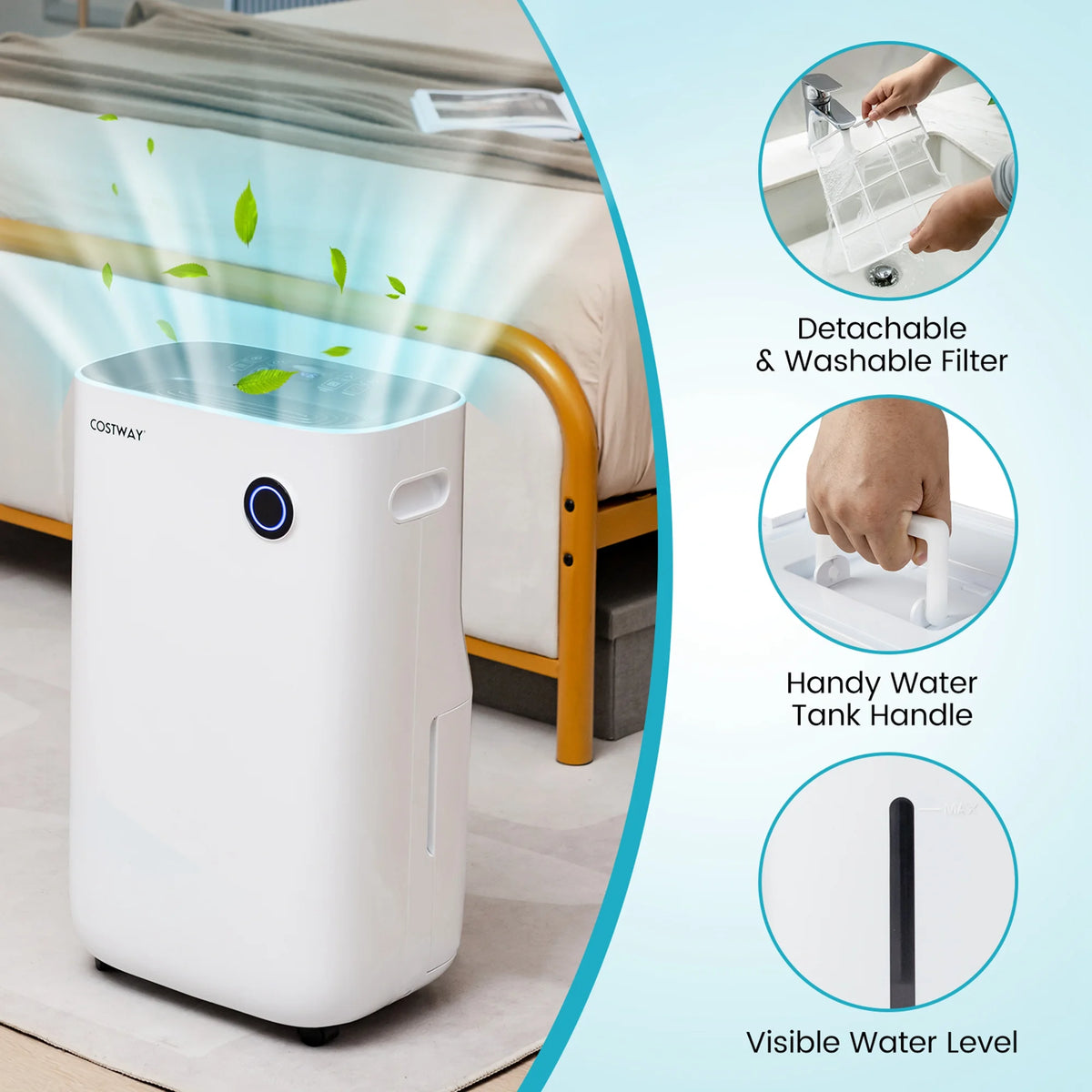 4500 Sq. Ft 73-Pint Dehumidifier with 5 Modes A32747